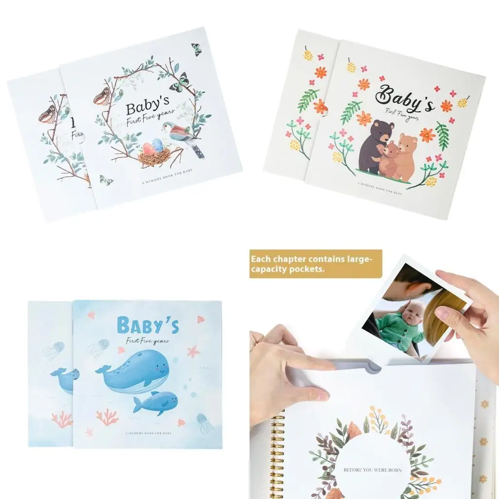 

U13F Baby Memory Book Milestones Journal для родителей, чтобы сохранить моменты роста, фото вставки фото вставки