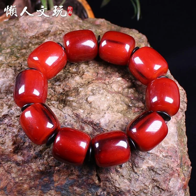 tibetan-bead-bracelet-unisex-black-flower-yak-horn-fashionable-and-versatile