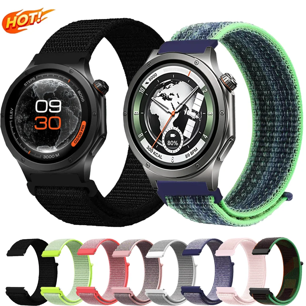 Sports Nylon Loop 20mm 22mm Strap for Oneplus Watch 4 3 2 2R Lite Wristband OPPO Watch S X3 X2 X Bracelet Amazfit Active 3 2 Max