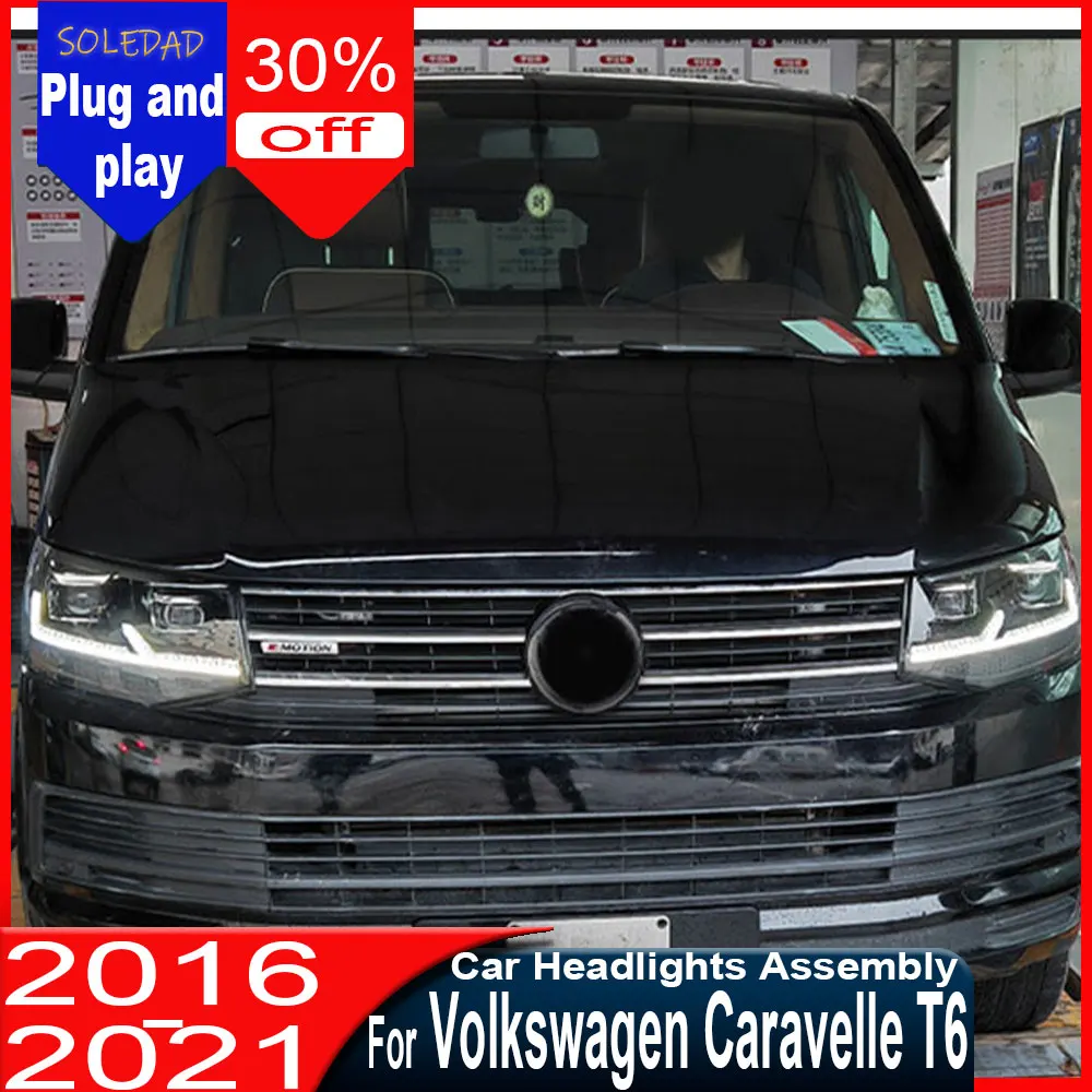 Car Lights For Volkswagen Multivan T6.1 2019-2023 Headlight Upgrade Led Head Lamp Car Accessories Led Headlamp Plug and play