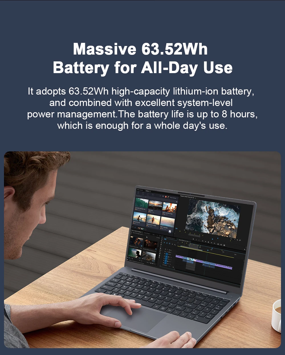 [Ship From Within Europe]Ninkear A15 Plus Laptop AMD Ryzen 7 5825U 15.6" FHD+ Display 16GB RAM+1TB SSD Wi-Fi 6 Bluetooth 4.0 Windows 11 Pro 63.52Wh Battery 65W Charging