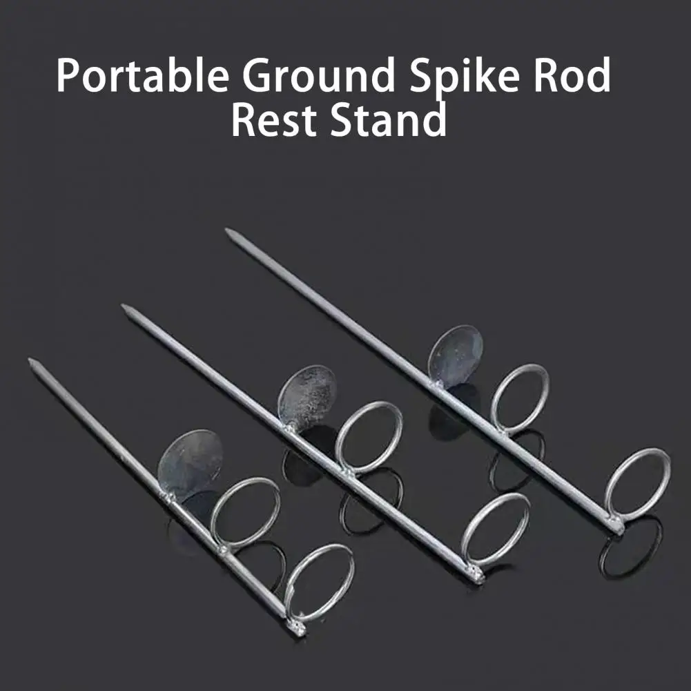 Easy Installation Fishing Rod Stake Corrosion Resistant Anti-Slip Universal Portable Ground Spike Rod Rest Stand