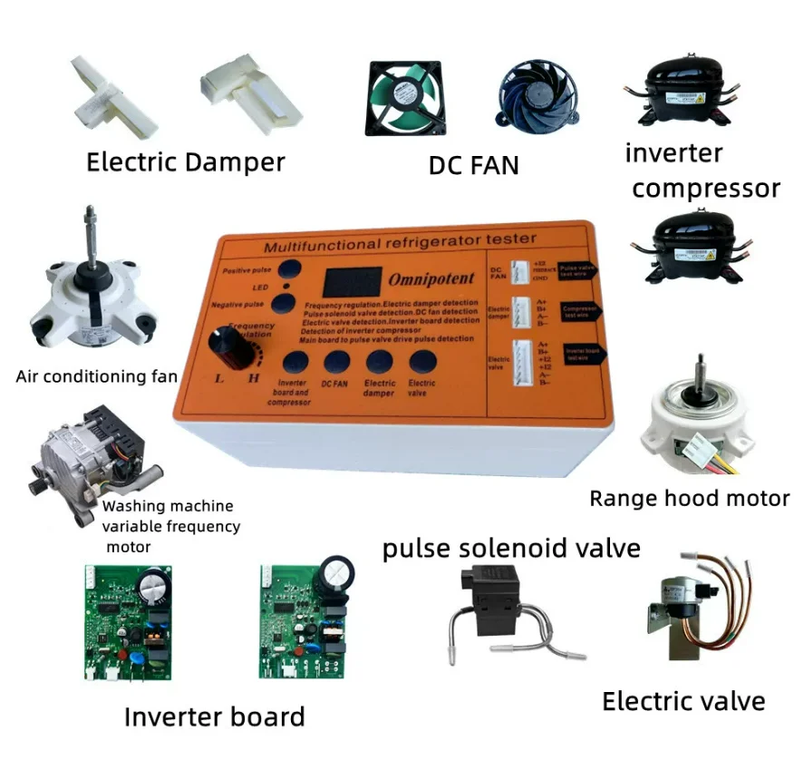 Refrigerator Air Conditioner Multi-Function Detector Inverter Compressor DC Fan Expansion Valve Diagnostic Tool for HVAC Repair