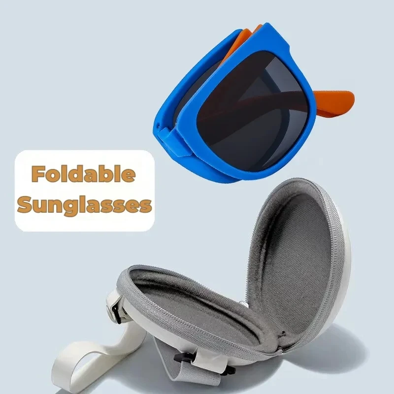 Kids Sunglasses Folding Sunglasses Boys Girls Brand Design Square Glasses Children Eyewear Baby Shades Outdoor Protection UV400