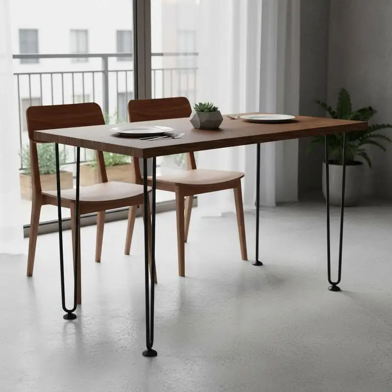 

Hairpin table legs, table frame, metal, 28 inches (71.1 cm), carbon steel with 4 rubber feet, metal, black, 4 pieces, adjustable