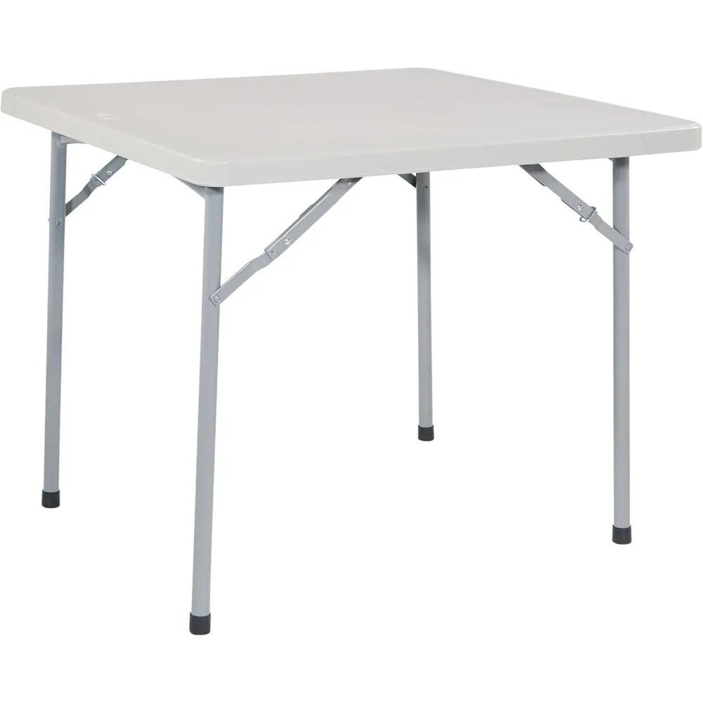 

Resin Sqaure Multipurpose Table with Collapsible Legs, Indoor Outdoor Use for Banquets, Picnics, and Parties, 36 Inch, Square