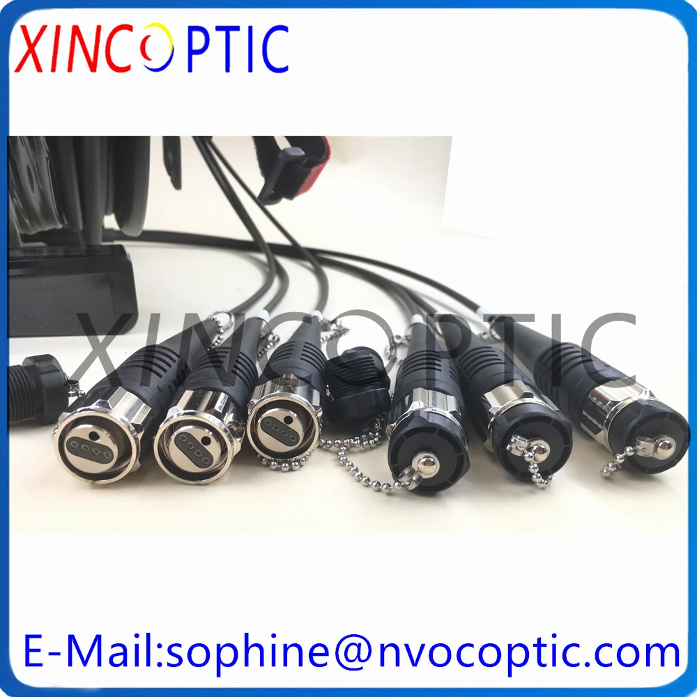 

12 ядер, 50 м, одномодовый бронированный оптоволоконный патч-корд SM G657A1 TPU B ODC, круглый разъем для ODC-R, квадратный кабель 1 м с катушкой PCD235