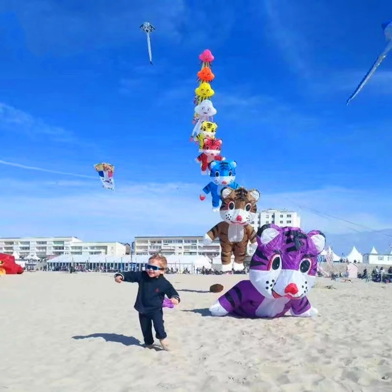 Large inflatable kite tiger kite outdoor toys giant dragon kite inflatable kite giant outdoor games Power kite fishing kite fun