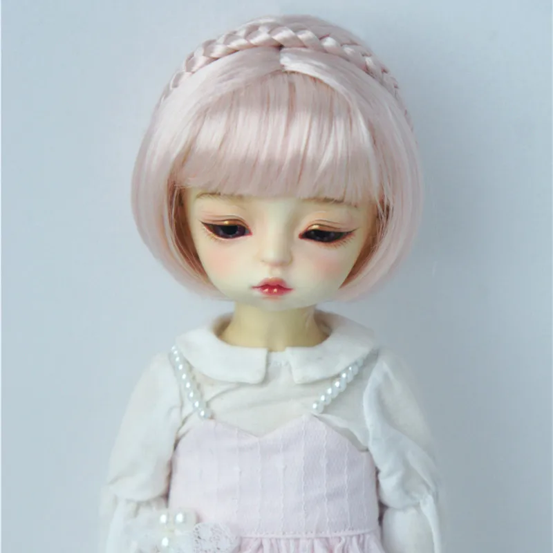 【JUSUNS】JD620 5-6 นิ้ว 6-7 นิ้ว 7-8 นิ้วสั้น Bobo ตัด Braiding Band สังเคราะห์ Mohair BJD วิกผม 1/8 OB11 YOSD MSD อุปกรณ์เสริม