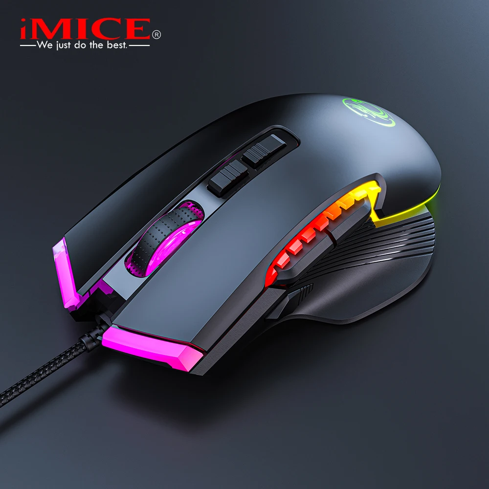 Mouse da gioco cablato da 7200 DPI |   Retroilluminato a LED RGB |   Sensore ottico ad alta precisione |   Design ergonomico |   per giocatori di PC