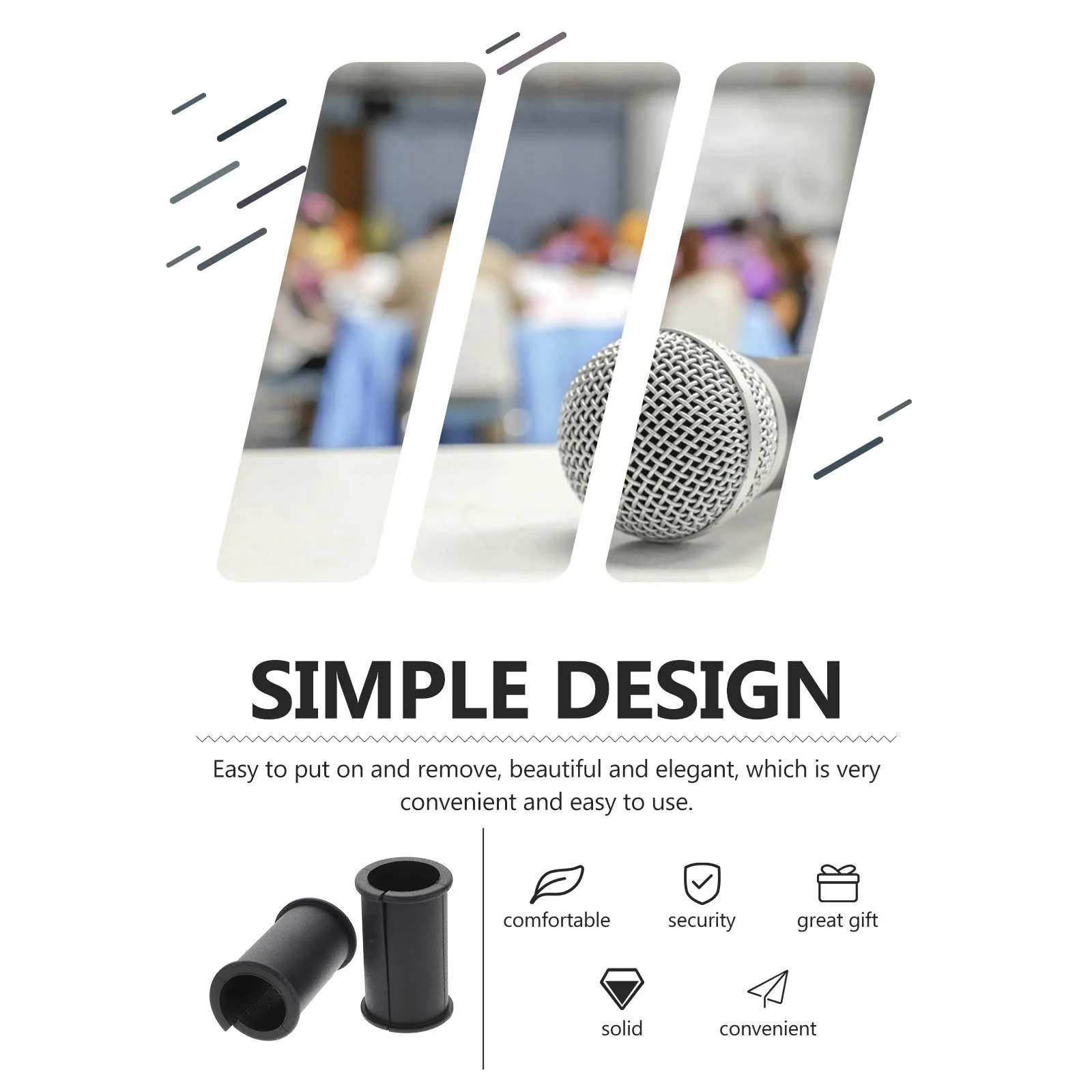 

2Pcs Microphone Rubber Washer Portable Shock Mount for Outdoor Indoor Recording Mic Fittings Microphone Shock Mount