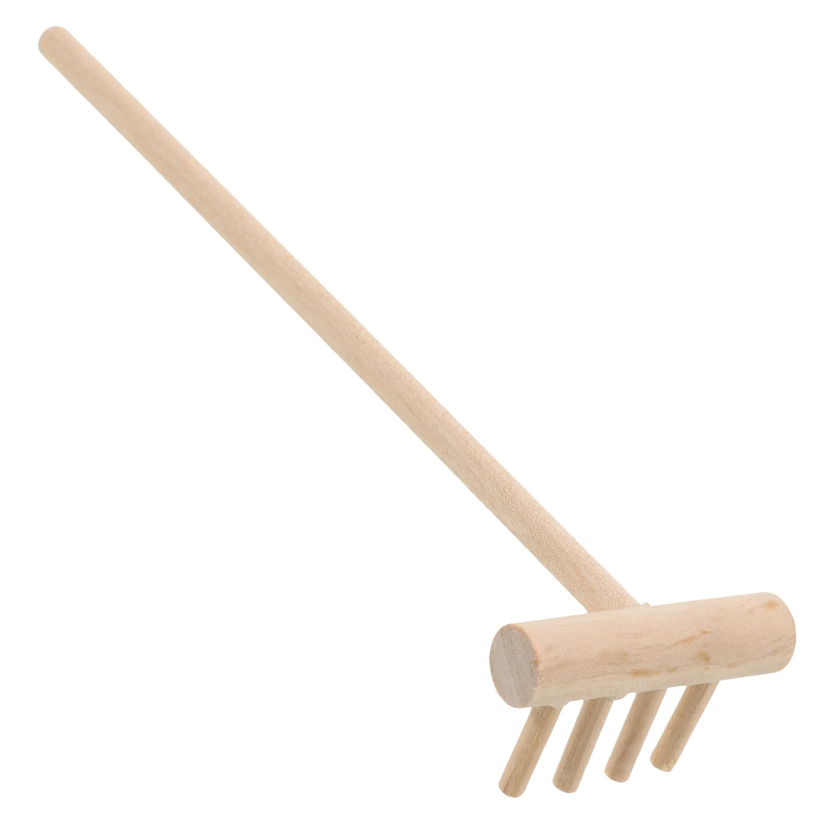

Bamboo Rake Tray Decoration Mini Garden Tool Compact Design Easy Storage Carry Smooth Sand Calm Mind Relaxation Mini Rakes Set