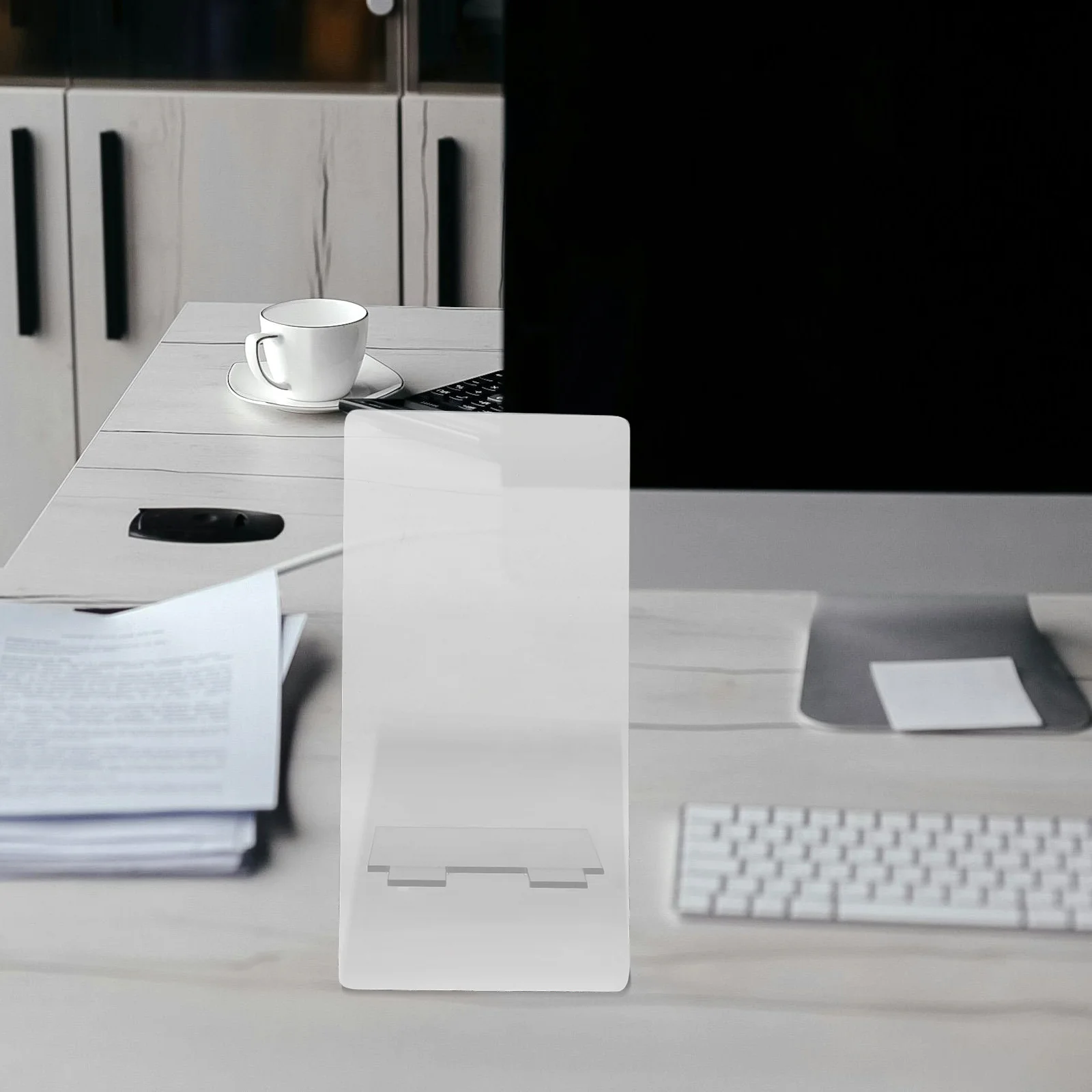 2Pcs Clear Acrylic Writing Memo Board Lightweight Portable Note Board for School Home Office Desktop Office Supply