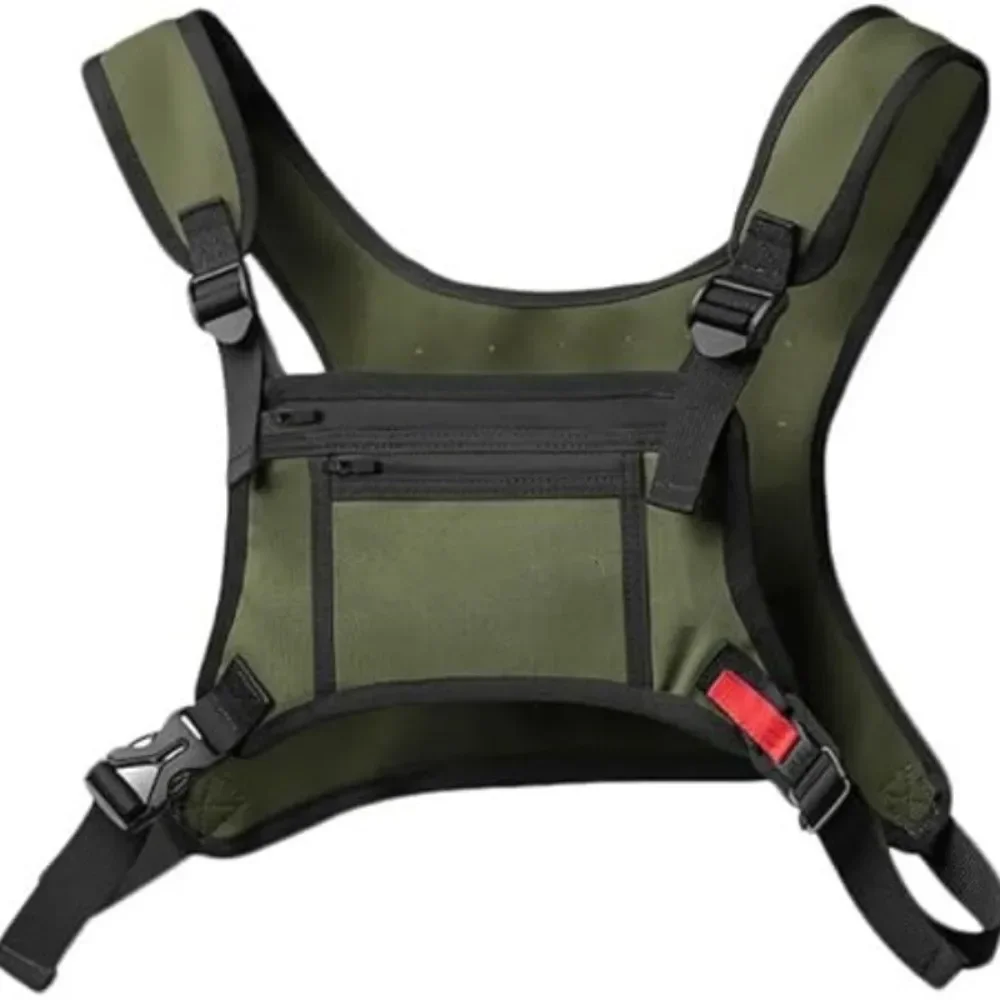 Taktische Sport-Brusttasche, Verstellbare Multitaschen-Laufweste, Leichte Outdoor-Fitness-Handyhalter-Westentasche – Detail 11
