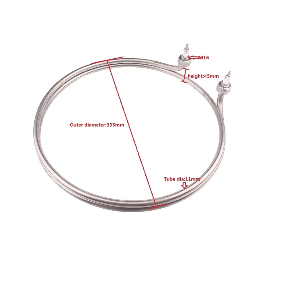 Electric Immersion Water Heating Element 220v 3kw Double Round Type DERNORD  M16  SUS304 Heater for Tank High-power