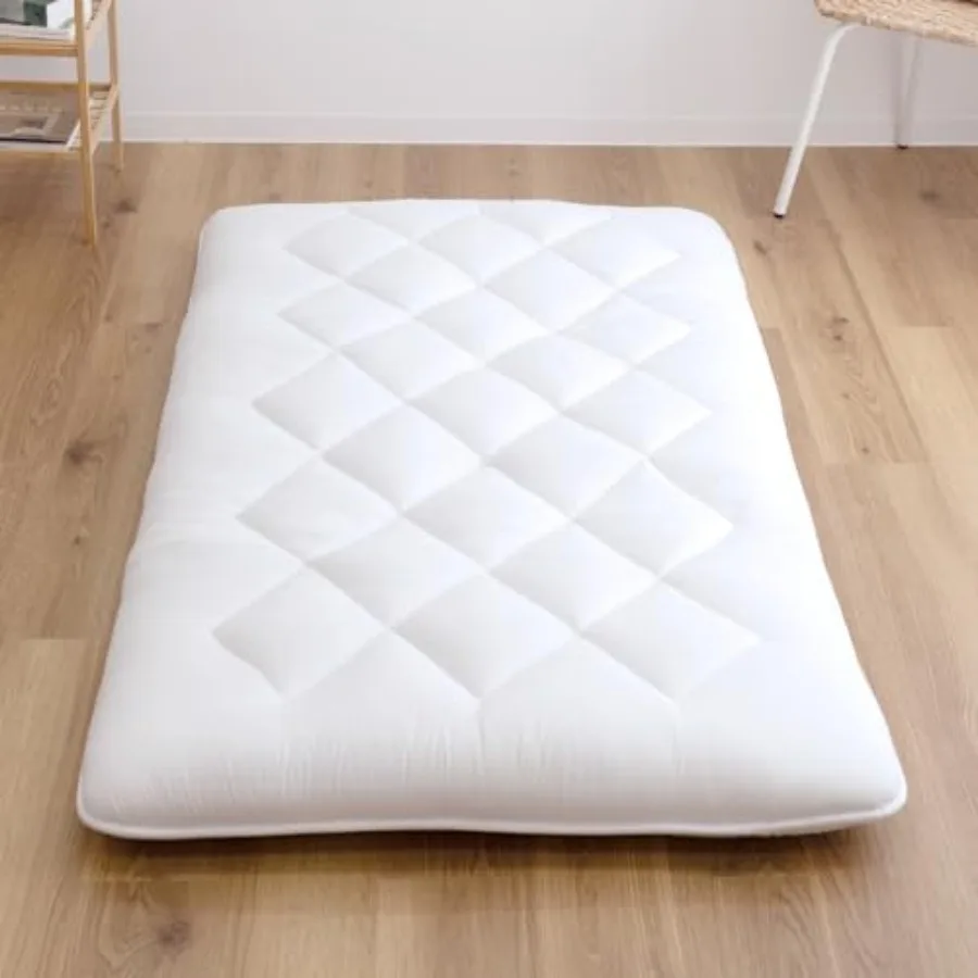 

Japanese Futon Mattress 100% Polyester Foldable and Portable Floor Lounger Bed Roll Up Sleeping Pad Shikibuton Full XL Extremel