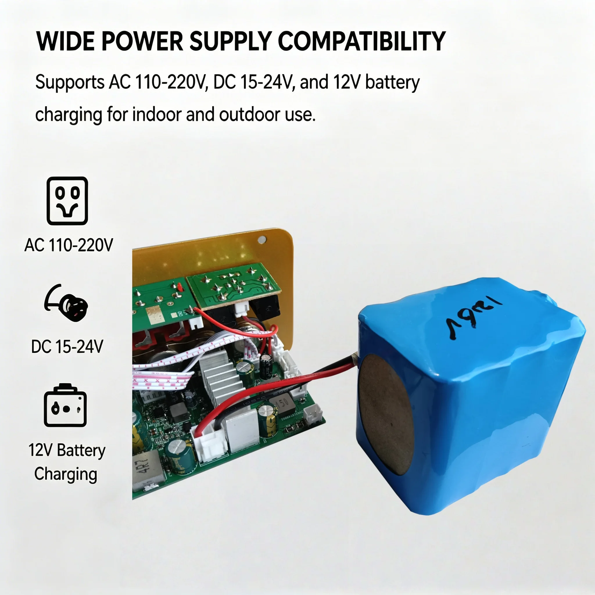 Woopker D400 Mono Bluetooth Amplifier Board 100W Power Home Amplification Dual Mic Battery Rechargeable Digital Amplifier Board view 3