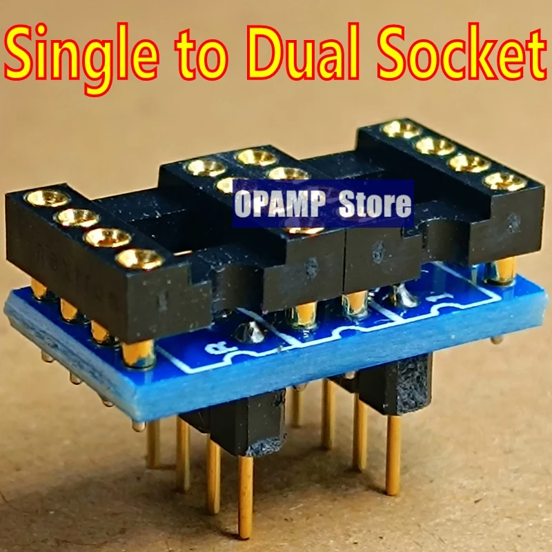 single to dual socket High quality gold-plated single OPAMP convert to dual OPAMP