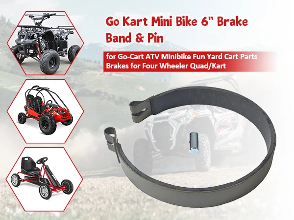 Faixa de freio de 6 '' com kit de pinos para ATV Minibike Go-Cart