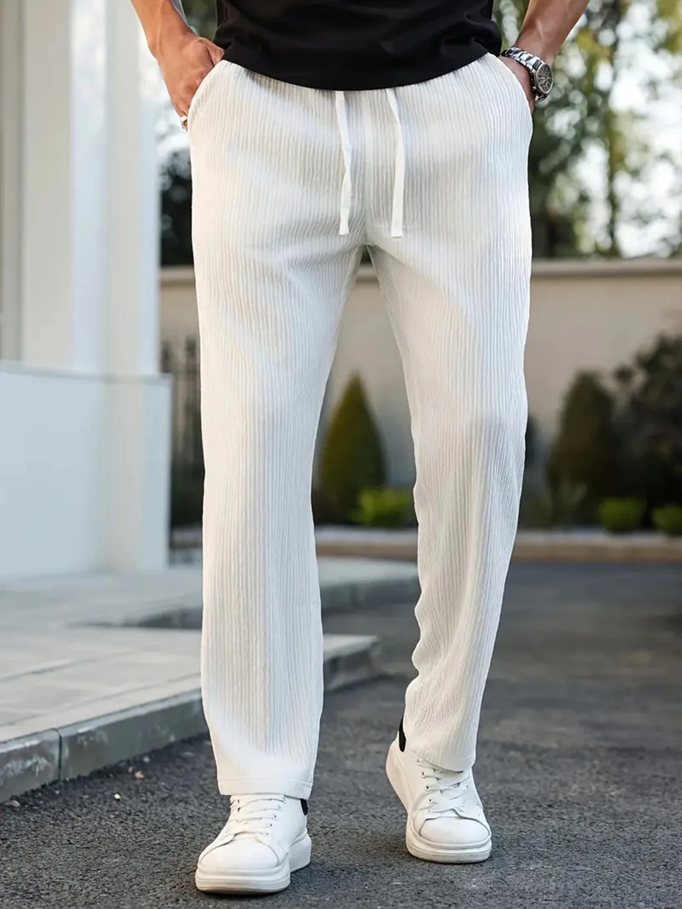 بنطلون رجالي كاجوال مستقيم الس - مراجعة Men'S Formal Style وسعره