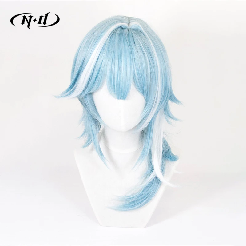 ND Eula Cosplay Wigs Hairpiece Genshin Impact Cosplay Hair Wigs for Women Comic Con Coser Costume Theme Party Heat Resistant