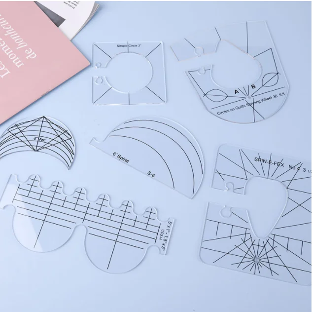 6/1pcs Patchwork Ruler Quilting Tools Templates Set DIY Apparel Sewing Supplies Quilter Ruler Sewing Stencil Tool Sewing Tools
