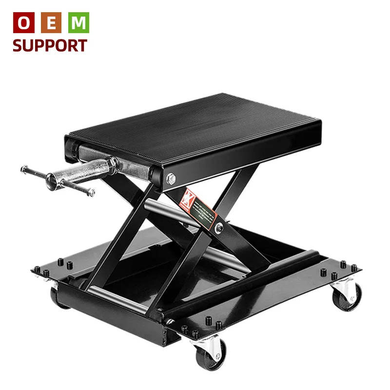 

KARLION 1100Lbs Steel Motorcycle Scissor Lift Jack Wide Deck with Safety Pin Product Category Car Lifts