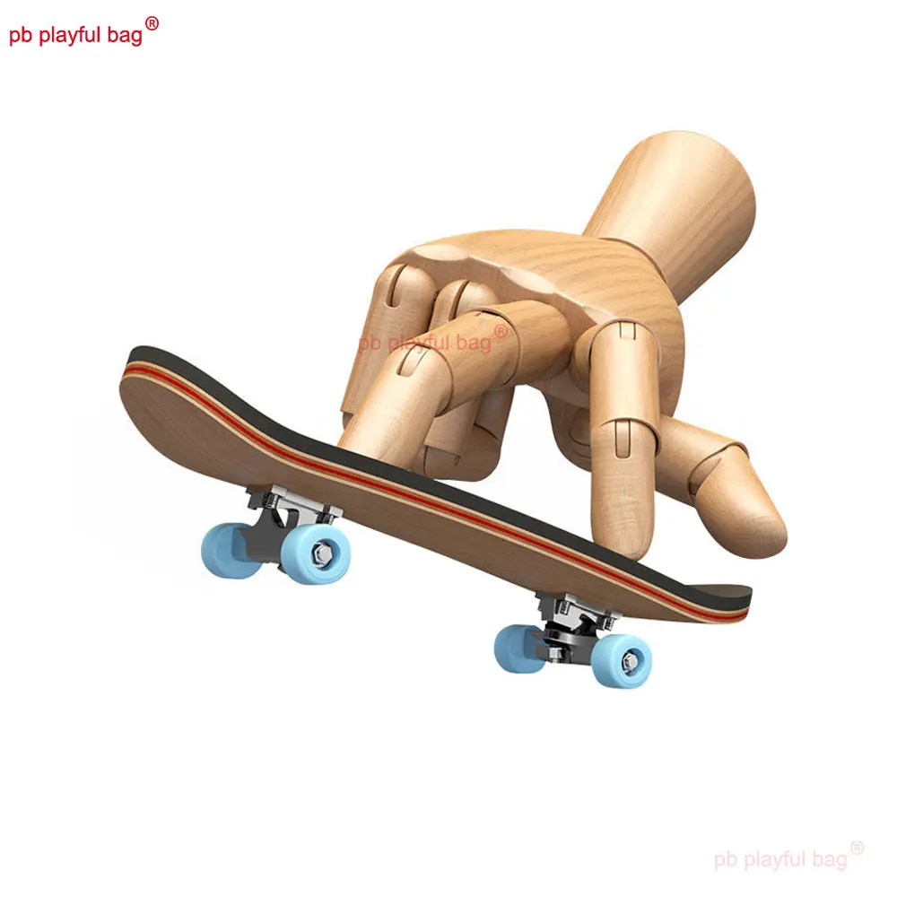 SkateBoard con dita in legno di acero Mini tastiera in legno per il tempo libero giocattoli con punta delle dita regalo di natale per bambini giocattoli per il tempo libero del fumetto ZG331