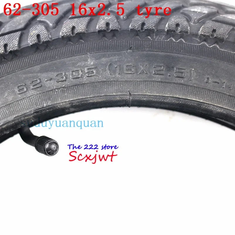 16*2.5 16x2.5 tire inner Tube Fits e-bike Escooter Moped Tire  16x2.50 64-305 Electric Bicycle Kids Bikes wheel tyre