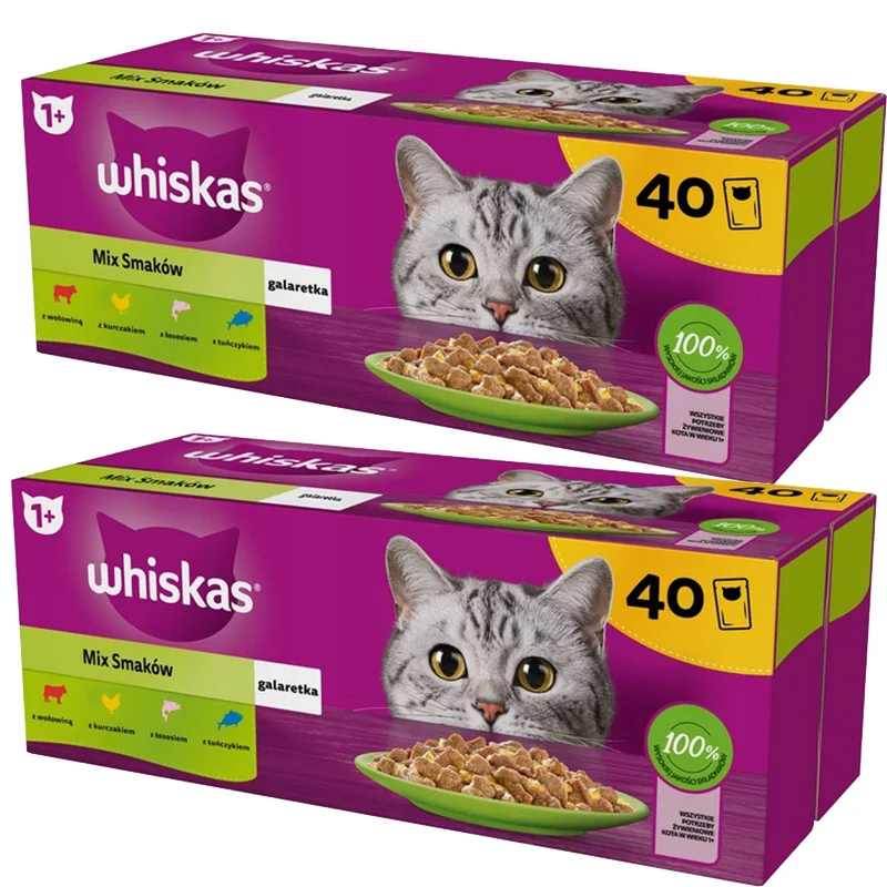 WHISKAS WET KARMA FOR CAT MIX TASTE IN GALARETCE 85g x 80