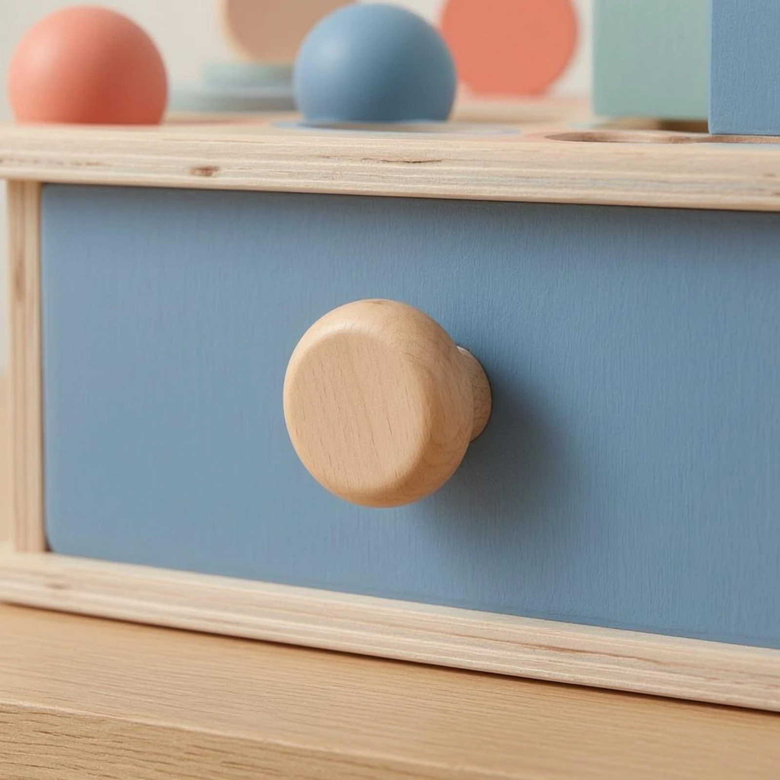 Educational Pitching Box Pull Knob Wooden Shape Sorter Shape Matching Box Fine Movement Skills Sorting Blocks Set