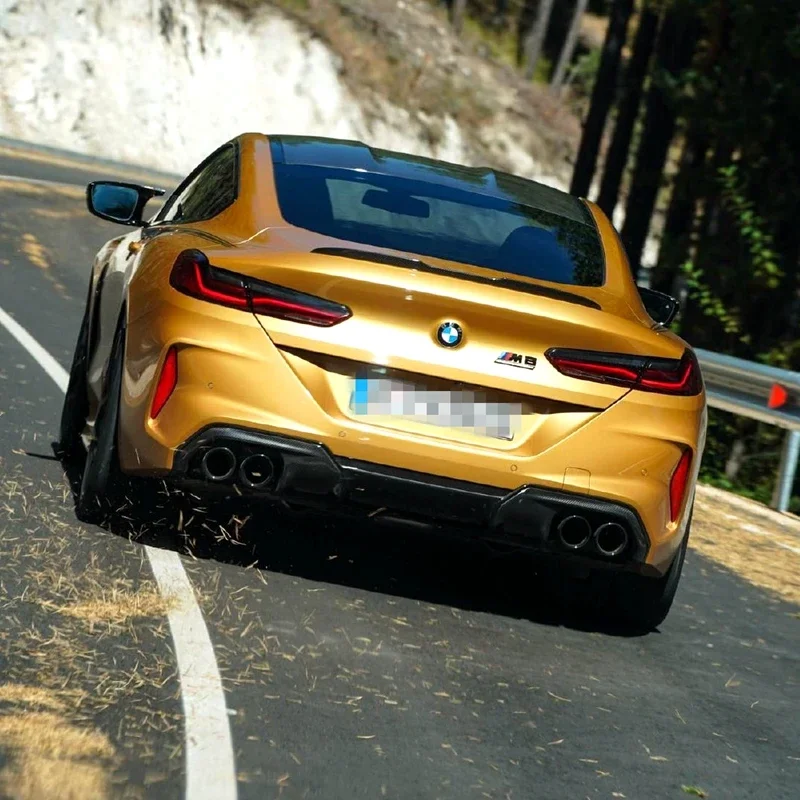 For BMW 8 Series G14 G15 G16 840i 2020 Carbon Rubber Spoiler Tail Trunk Boot Wing Decoration Car Styling