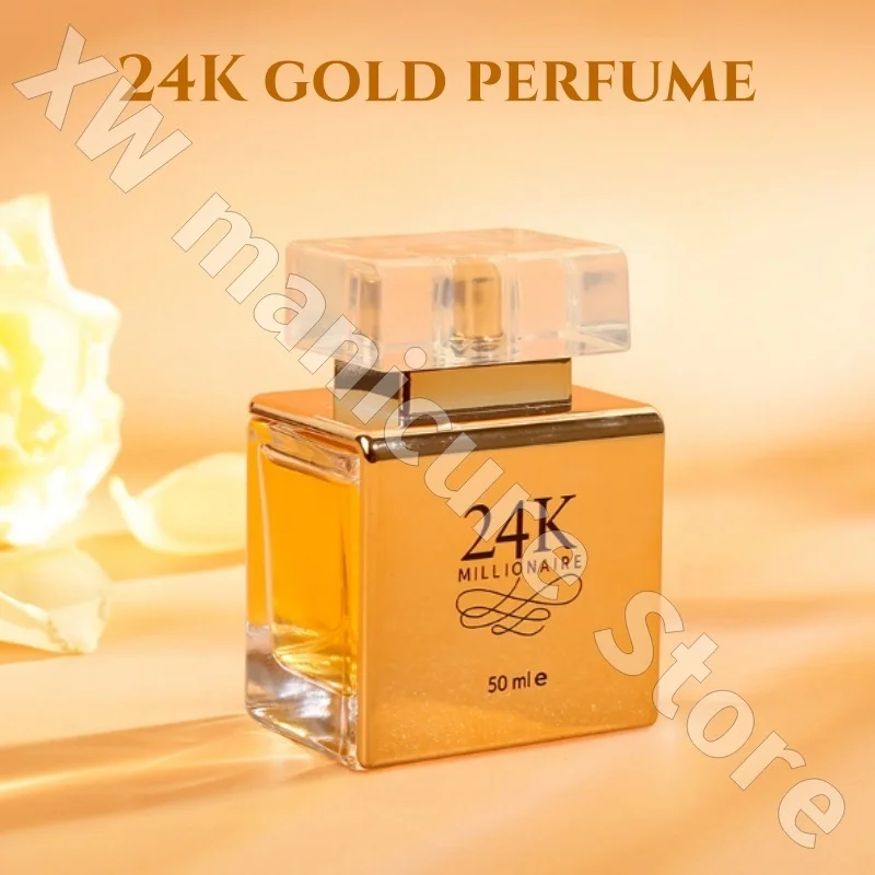 24K Gold Women's Perfume Long-lasting Fragrance Fresh and Natural Temperament Noble Elegant Confident and Charming 50ml