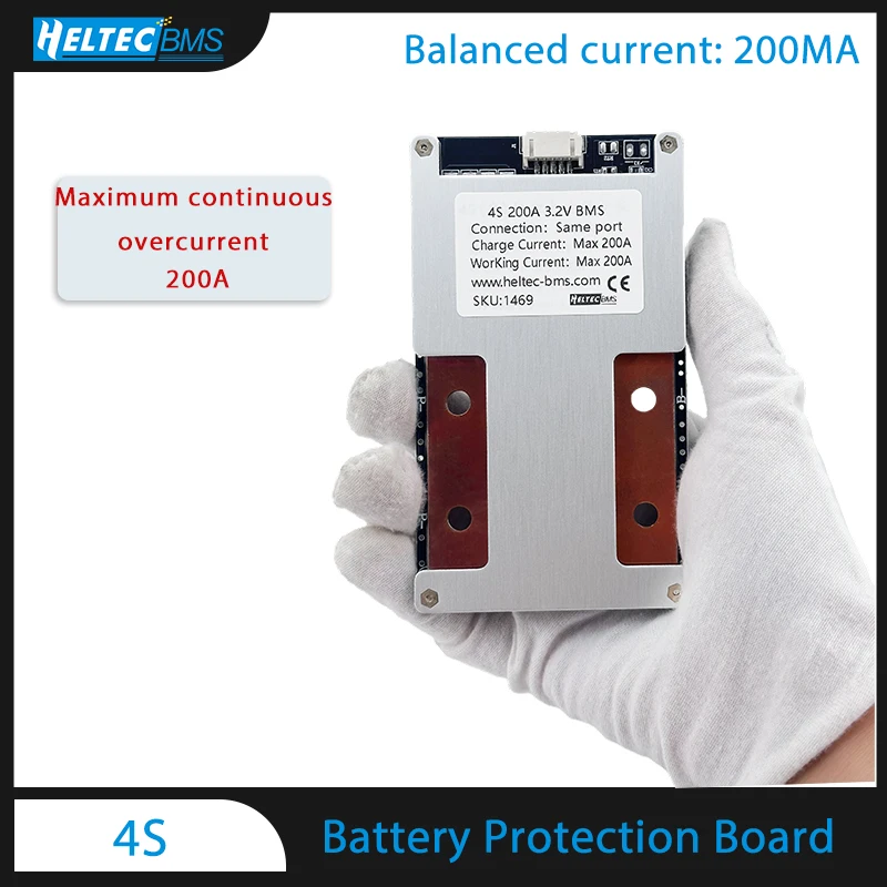 Heltec BMS 4S 200A Lithium Iron Phosphate Battery Protection Board Balance Charging High Current 12V Inverter