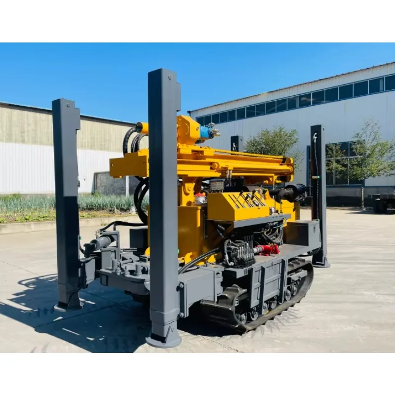 Crawler Mounted Deep Water Well Drilling Rig 200m Pneumatic DTH Rock Boring Machine For Farm Irrigation And Industrial Use
