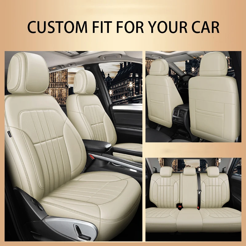 PU Leather Custom Fit Car Seat Covers For BMW E60 I3 IX3 I5 F30 E46 E30 X1 F48 E84 E91 F31 E92 Luxury Auto Interior Accessories