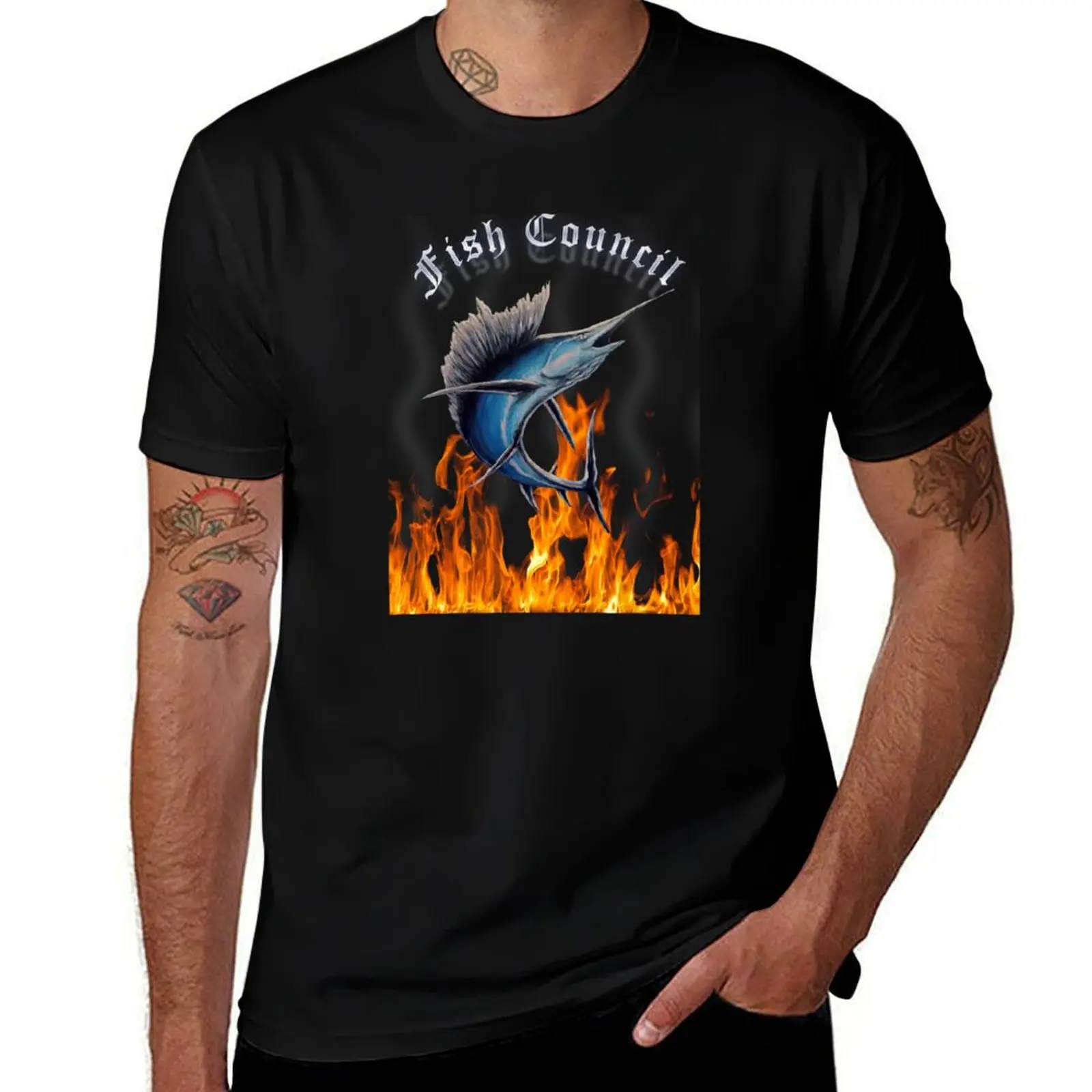 

Swordfish Council T-Shirt Heavy Duty Casual Work Tee