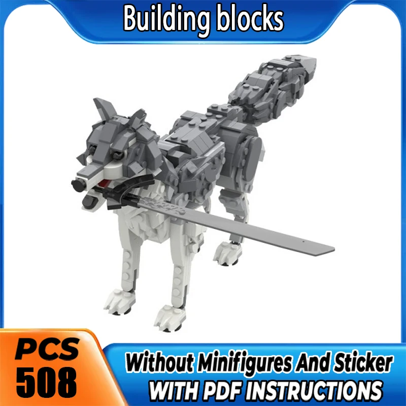 508pcs MOC Dark Souls Great Grey Wolf Sif Creator 3 1 Model Building Blocks Construction Toy Christmas Gifts DIY Creative Idea