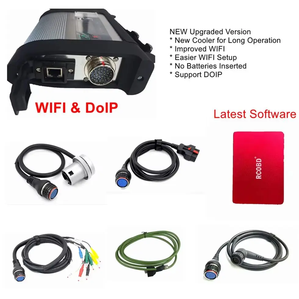 DOIP Pro SD C4 Multiplexer SSD 2023.09 MB Star C4 Sd Wifi Connect For Mercedes MB Car Truck 12V & 24V Auto Diagnostic Tool