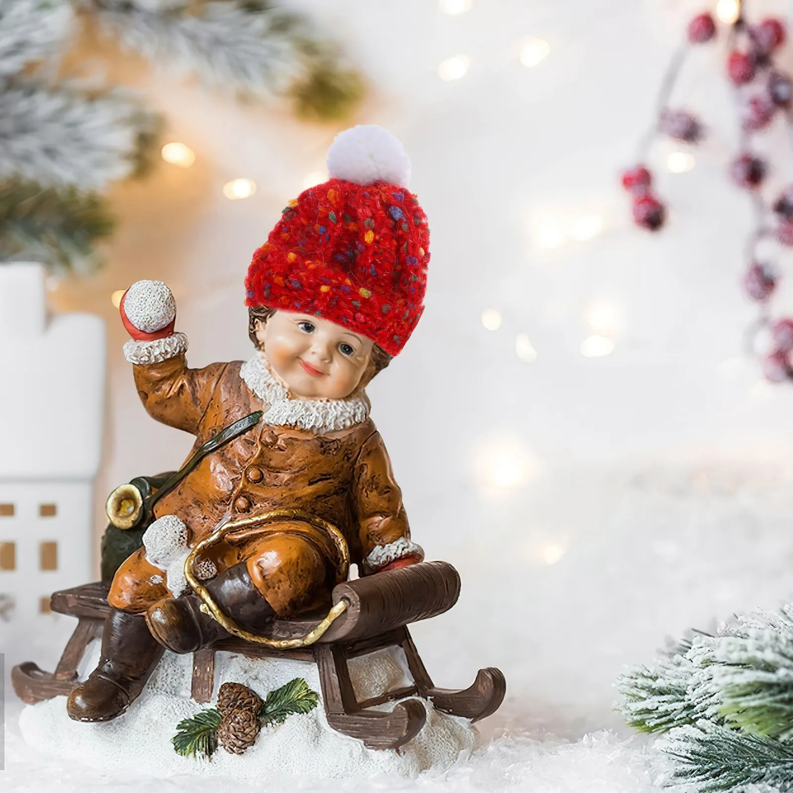 2 Peças de Mini Gorros de Tricô para Acessórios de Inverno Fofos, Toucas de Lã para Artesanato, Ornamento de Casa de Bonecas e Projetos DIY