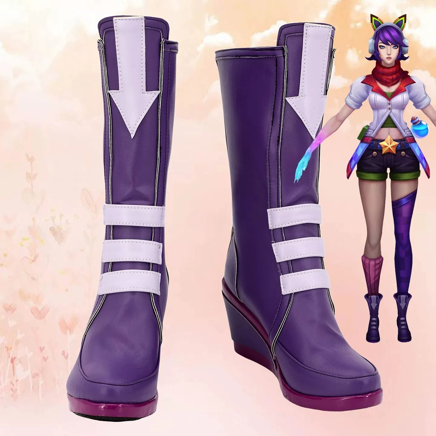 anime-game-cosplay-boots-arcade-ahri-lol-shoes-adult-halloween-party-costume-accessories-custom-made