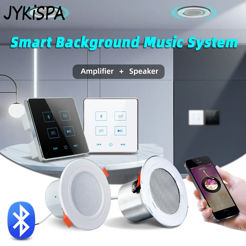 

Smart Home Cinema Mini Bluetooth-compatible Wall Amplifier with Stereo Ceiling Speaker Background Music for Hotel Restaurant