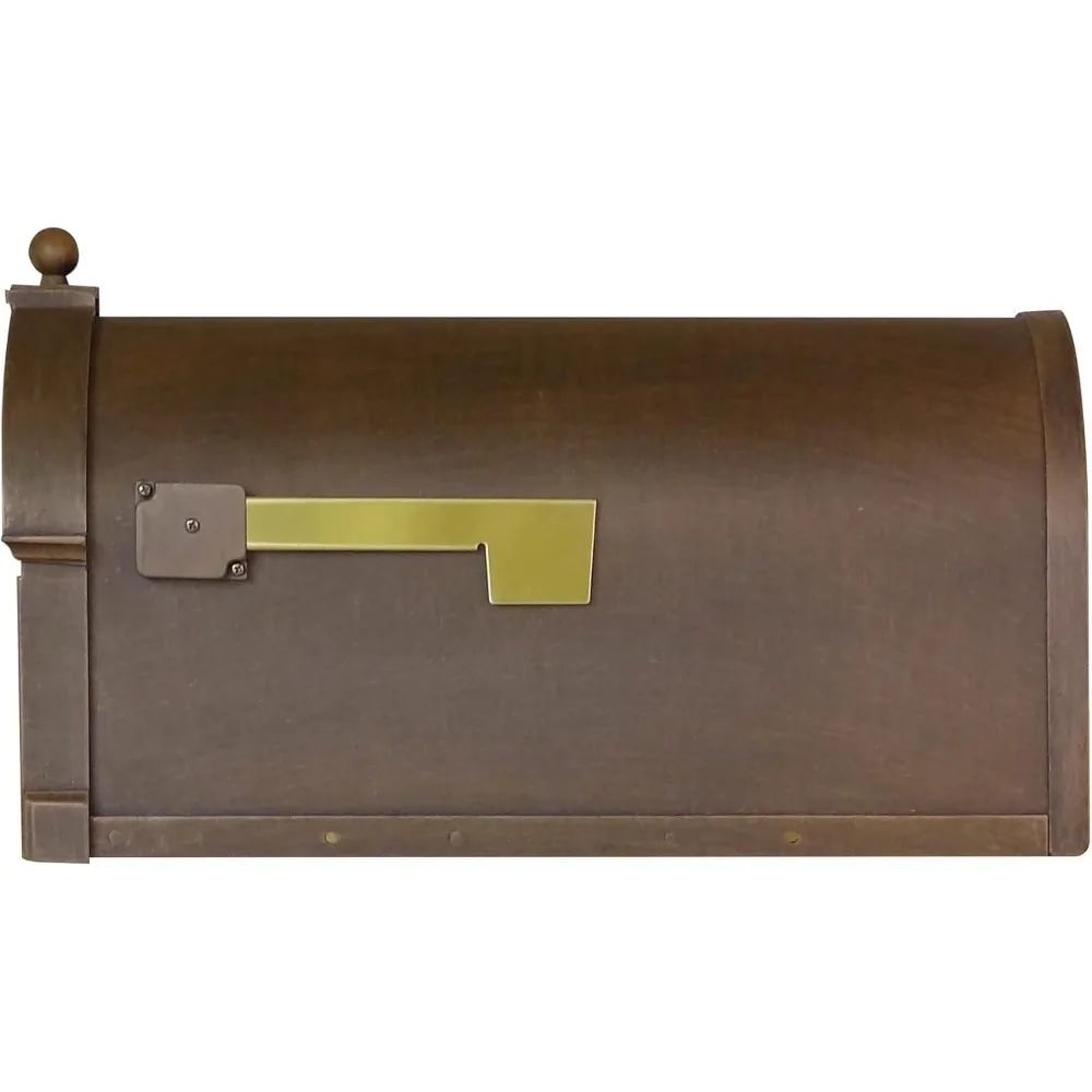 Special Lite Berkshire Curbside Mailbox - Copper Cast Aluminum Mailbox for Post Mount - SCB-1015-CP