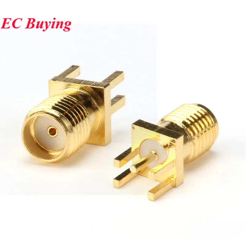 1pc-5Pcs SMA-KE SMA-KWE PCB Female Jack Connector Plug Right Angle 90 DEGREE SMA Male Plug to BNC Female M/F Antenna RF Adapter