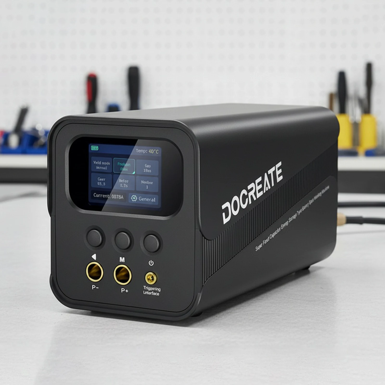 Spot Welding Machine 99 Gears Adjustable Spot Welding Equipment 2 Inch LCD Screen for Making DIY Battery Packs