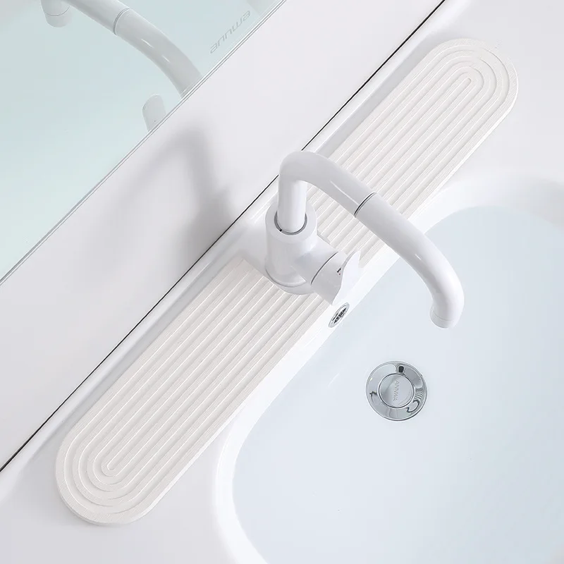 Super Absorbent Fast Drying Faucet Mat Diatom Mud Moisture-proof Diatomite Stone Sink Tray Reusable Non-Slip Faucet Splash Guard - view 5