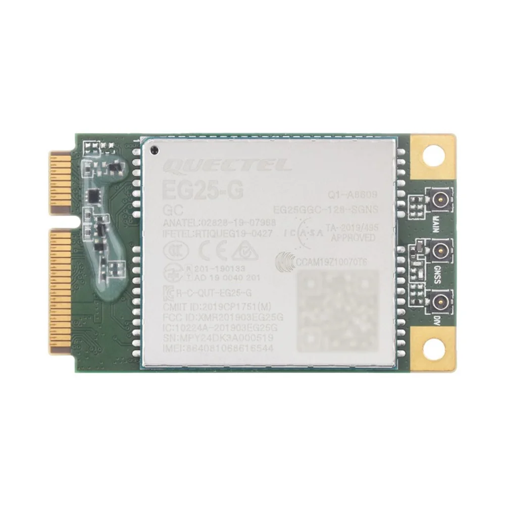 وحدة Quectel EG25-G mPCIe، وحدة LTE Cat 4 مع عامل تشكيل البطاقة الصغيرة PCI Express يدعم الاتصالات اللاسلكية المتعددة
