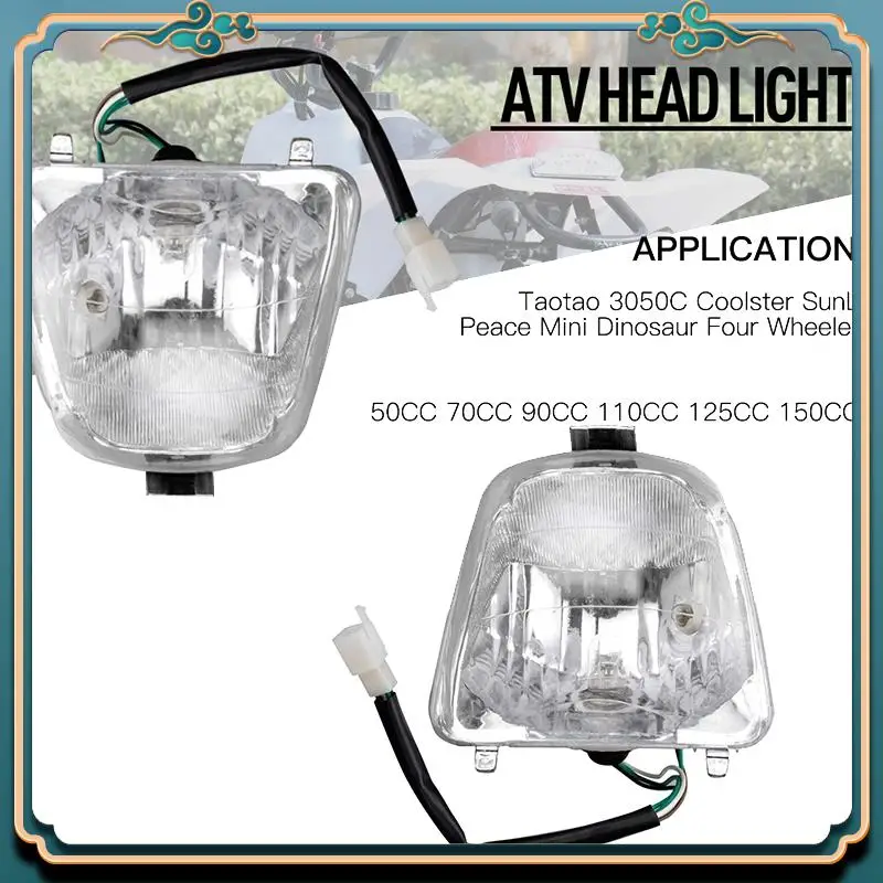 

Latest ATV Headlight Head Light Lamp Assembly 50Cc 70Cc 90Cc 110Cc 125Cc 150Cc Taotao 4 Wheeler Accessories