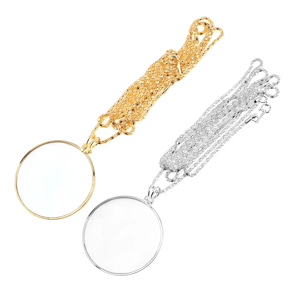 

2 Colours 5X Zinc Alloy Portable Necklace Magnifier for Jewelry / Diamond