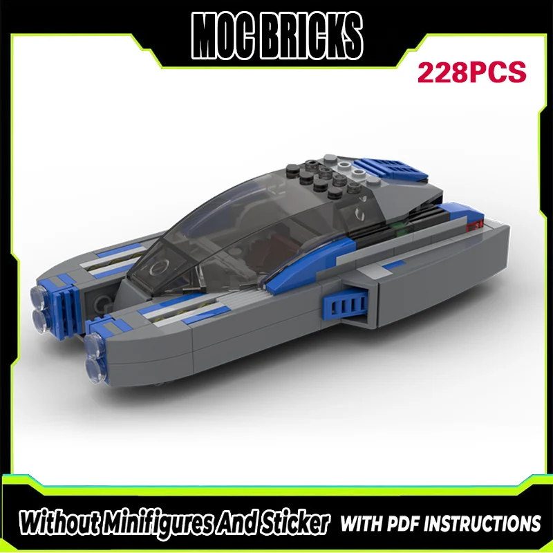 

Конструктор City Car Model MOC: Синий автомобиль A-30 Aerodyne, модульная технология, подарки, праздничный набор для сборки, детские игрушки